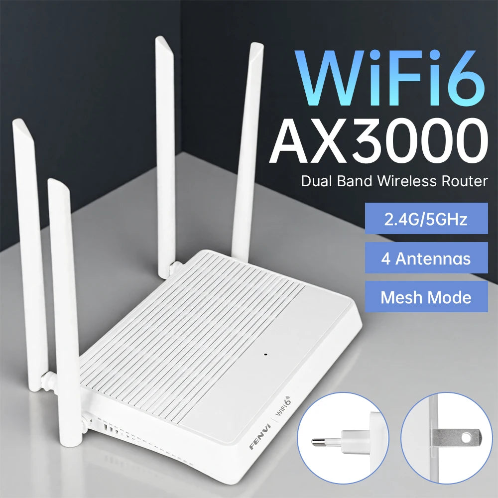 Fenvi WiFi 6 AX3000 Mesh Router mit Gigabit-Ports
