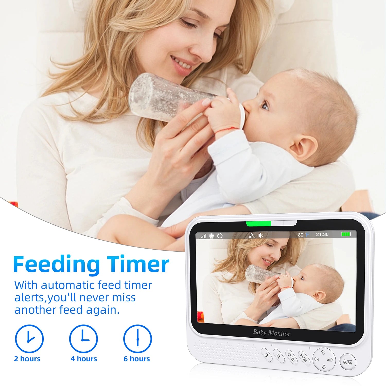 7 Zoll Video Babyphone mit Schwenk-Neige-Zoom