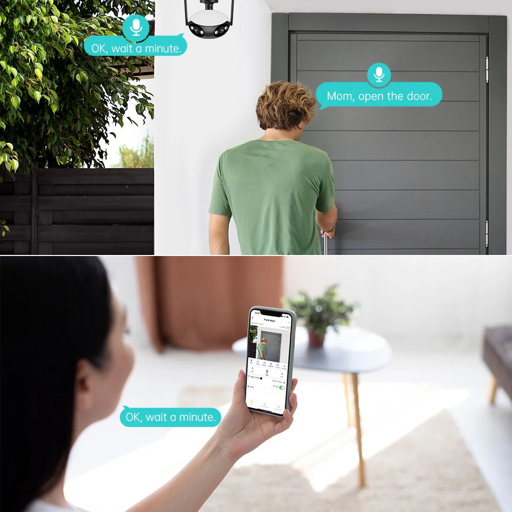 4MP 2K HD Dual-Linsen WLAN Kamera Outdoor