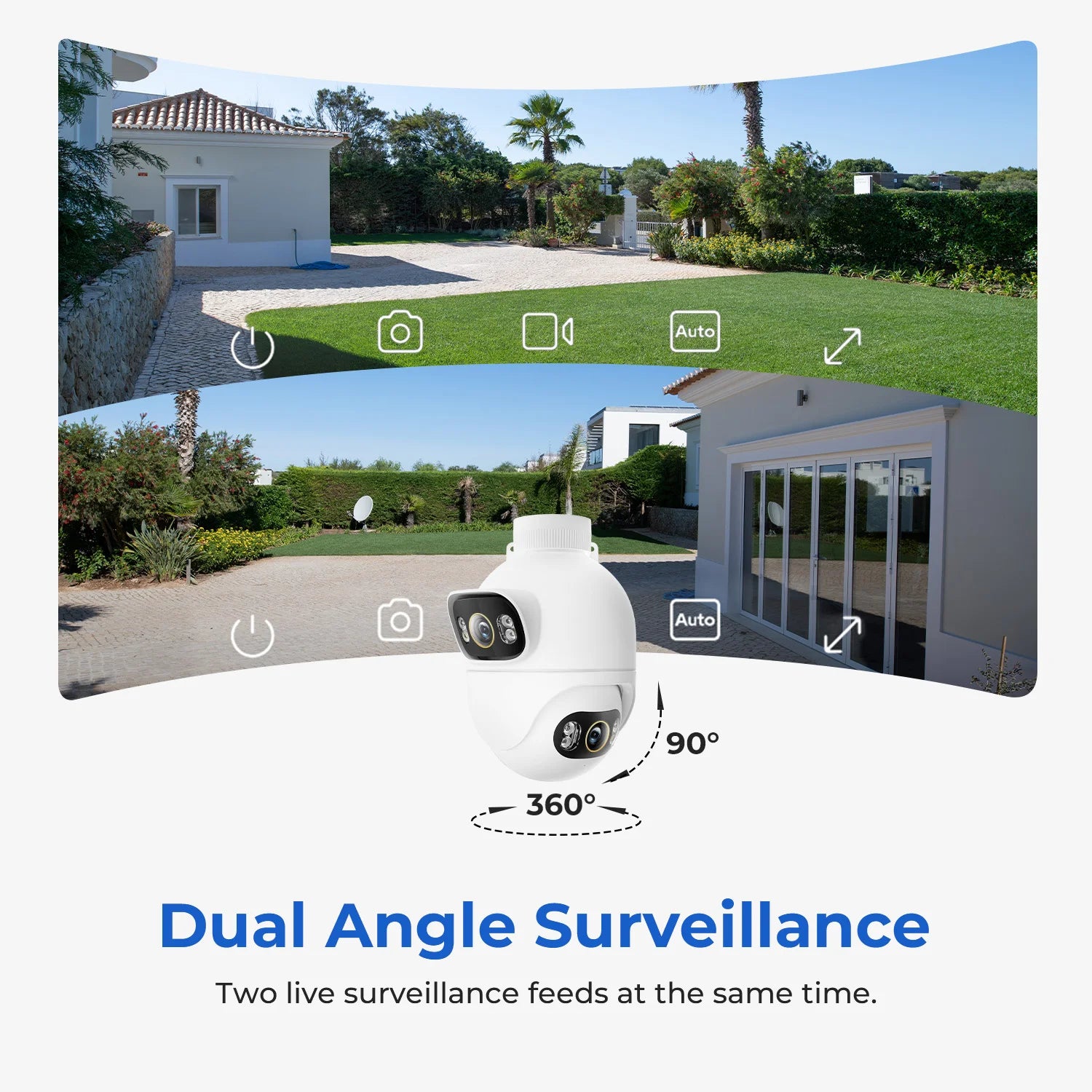 360° Überwachungskamera mit Dual-Linse & Farbnacht