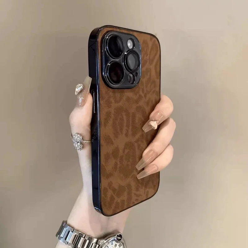 Luxus Leopard Hülle iPhone 11-16 Pro