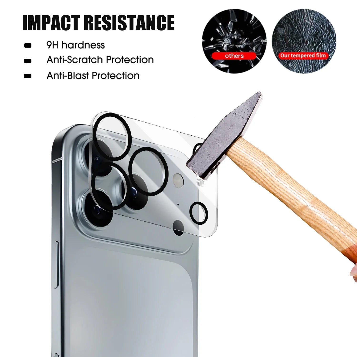 Camera lens protector glass for iPhone 17 series