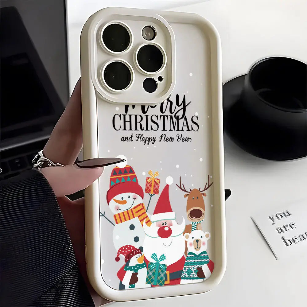 Pixel 9 8 Case Christmas Cartoon Silicone Full Protection Case