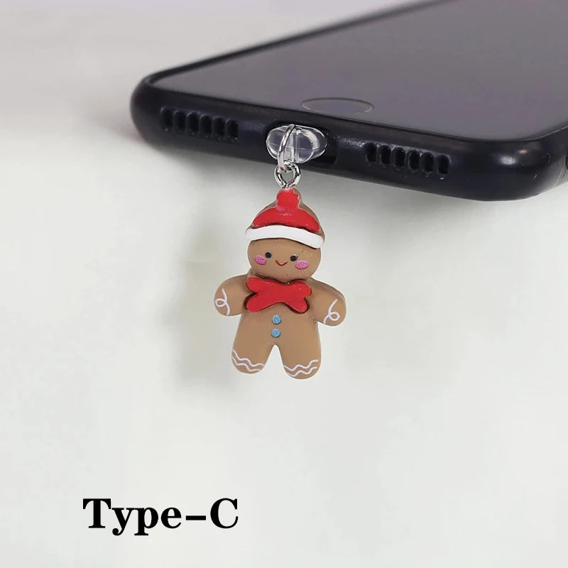 Christmas Cookie Man Dust Plug for iPhone Samsung