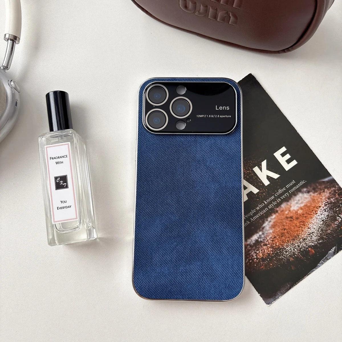 Retro Cowboy Stoff Handyhülle mit Fenster