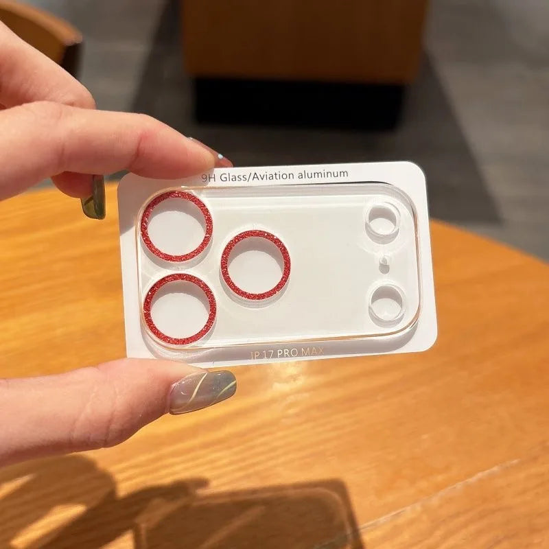 Glitter camera lens protector for iPhone 17 series