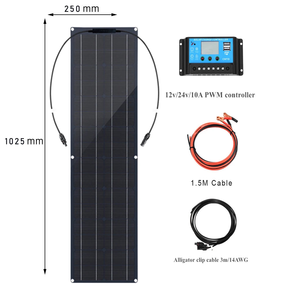 50W 12V Solarmodul Starter Kit für Wohnmobil & Camper