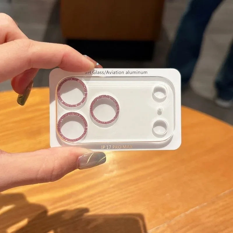 Glitter camera lens protector for iPhone 17 series