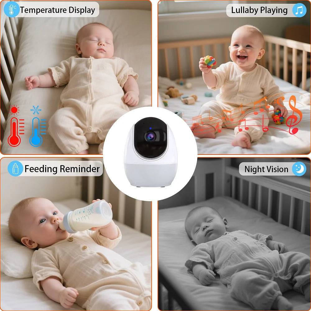 Smart baby monitor with camera &amp; sound, 4.3" HD display