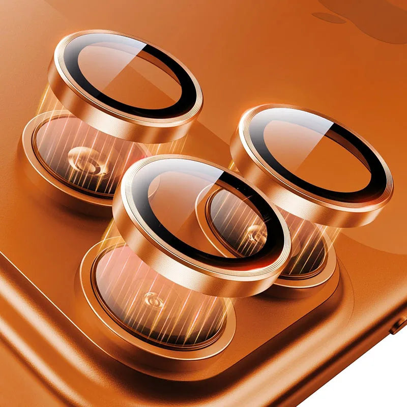 Aluminum camera lens protector glass for iPhone 17 Pro Max
