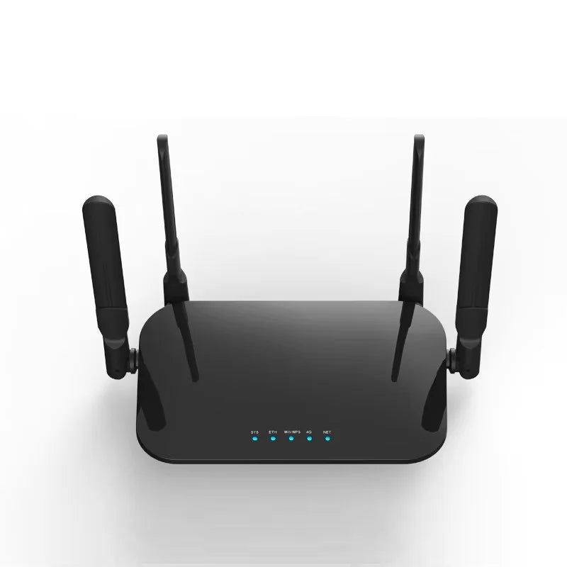 4G LTE WLAN Router mit SIM-Karte und Antennen