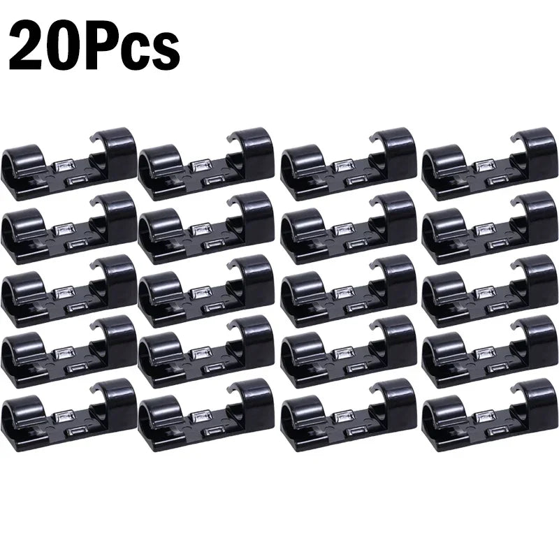 Self-adhesive cable clips, 1-60 pieces, for organization