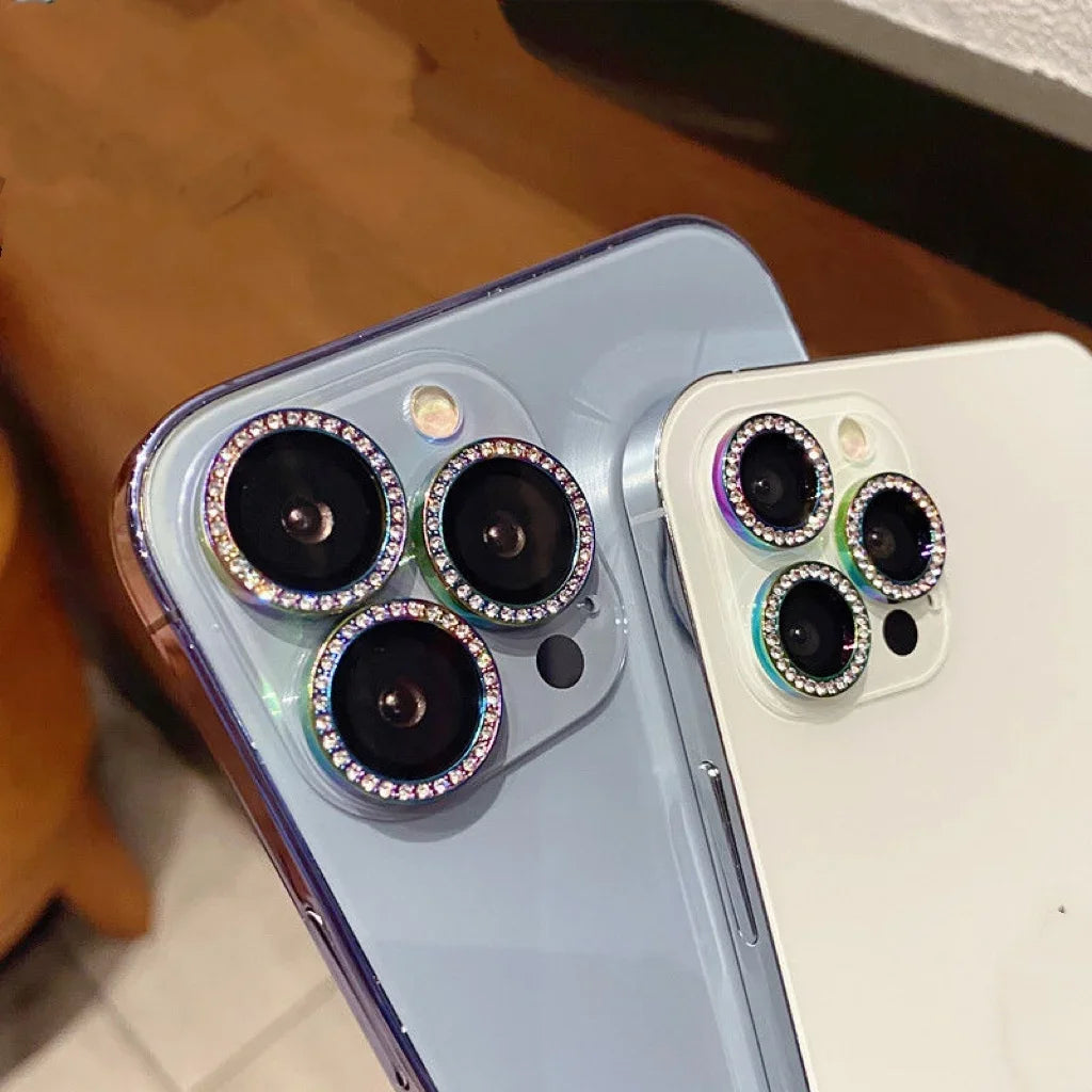 Diamant Kameraobjektiv-Schutz für iPhone 12–16 Pro Max