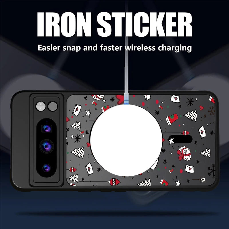 Weihnachtliche TPU-Handyhülle mit Schneemann und Tannenbaum