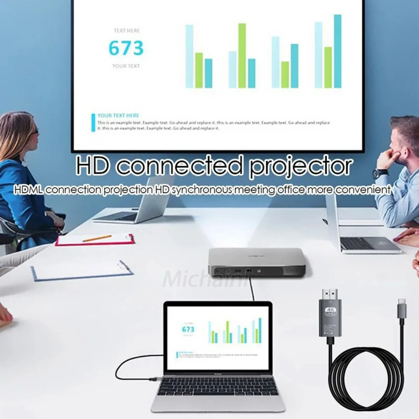 USB C zu HDMI Kabel 4K 60Hz High Speed Adapter