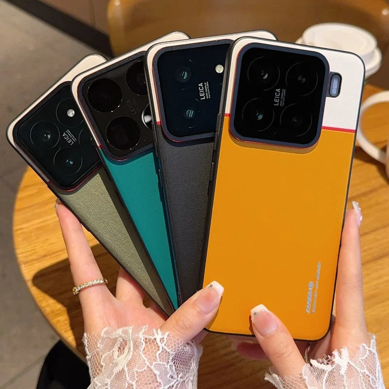 Xiaomi 15 Pro Lederhülle mit Doppel-Pigment & Objektivschutz