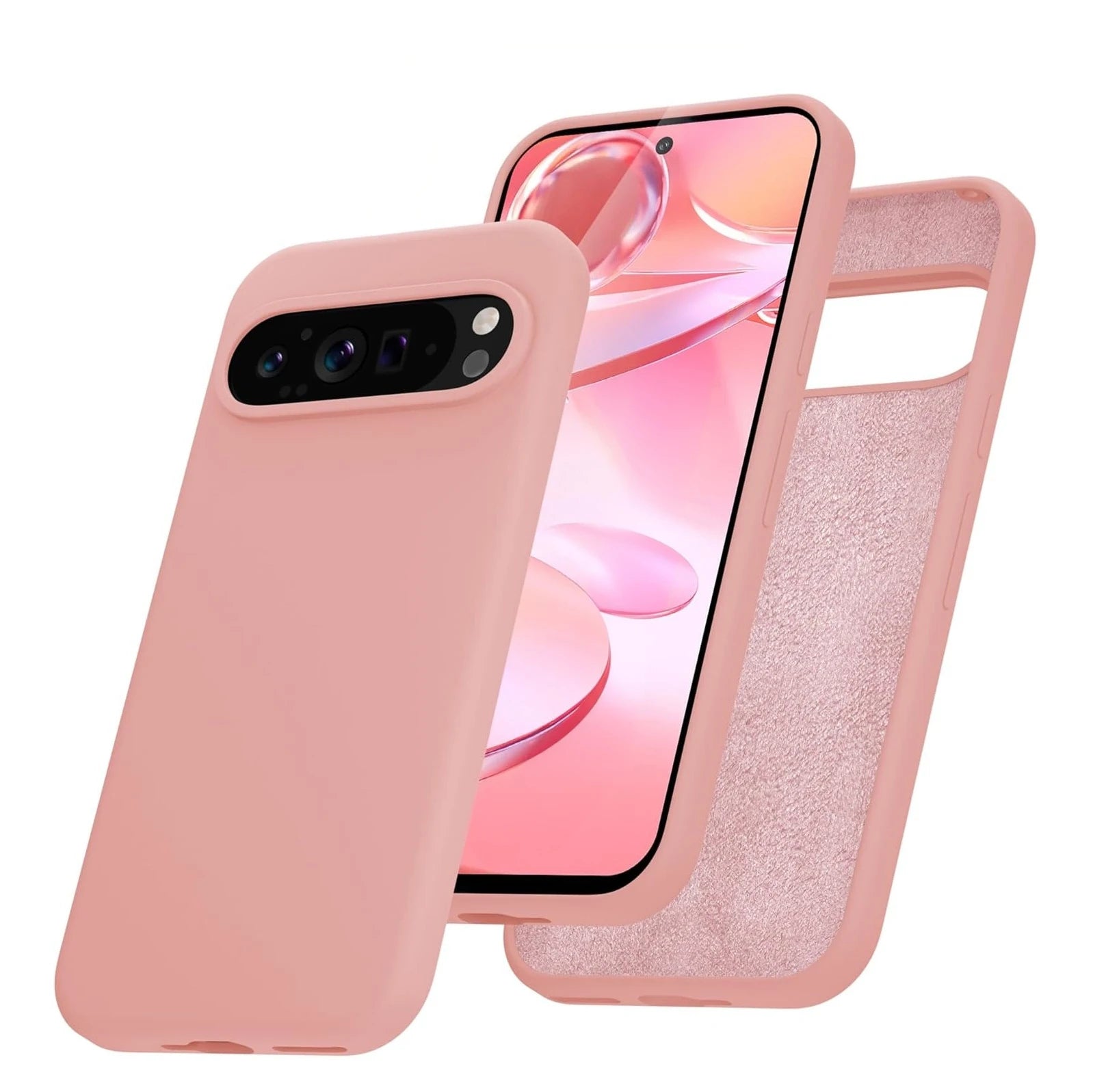 Modische Flüssigsilikonhülle Pixel 5–9 Pro