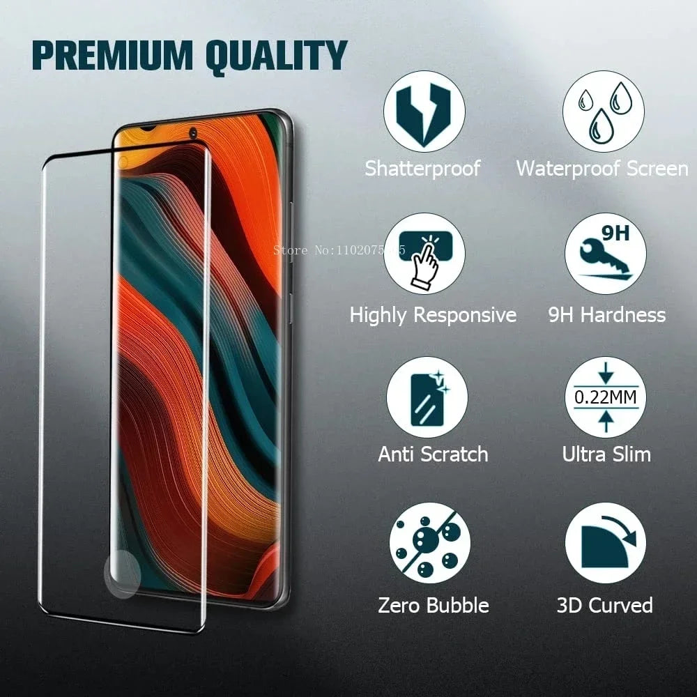 4er Gebogenes Panzerglas für Samsung Galaxy S-Serie