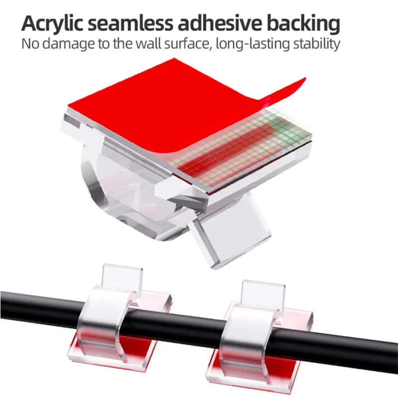 Self-adhesive cable clips, 50 pieces, organizer