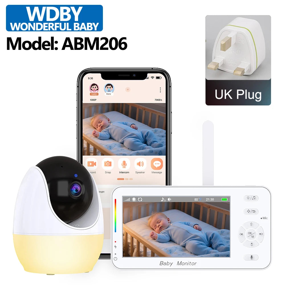 4,3-Zoll Baby Monitor mit Zoomkamera & Nachtlicht