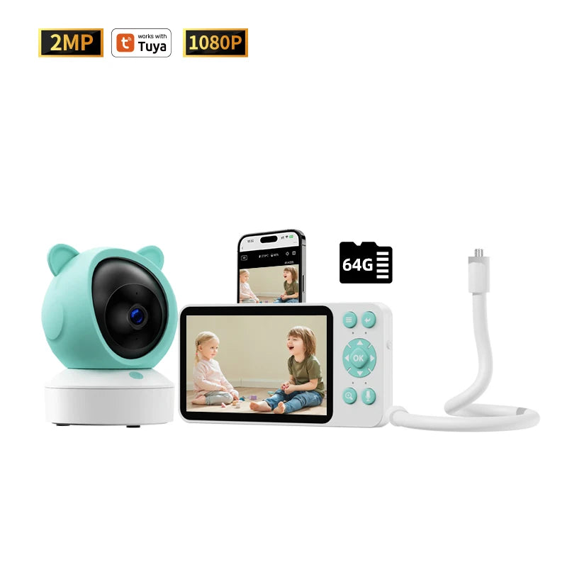 5-Zoll HD Babyphone mit Tuya App Fernsteuerung