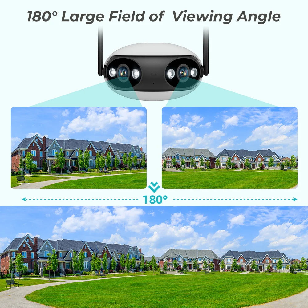 4MP 2K HD Dual-Linsen WLAN Kamera Outdoor