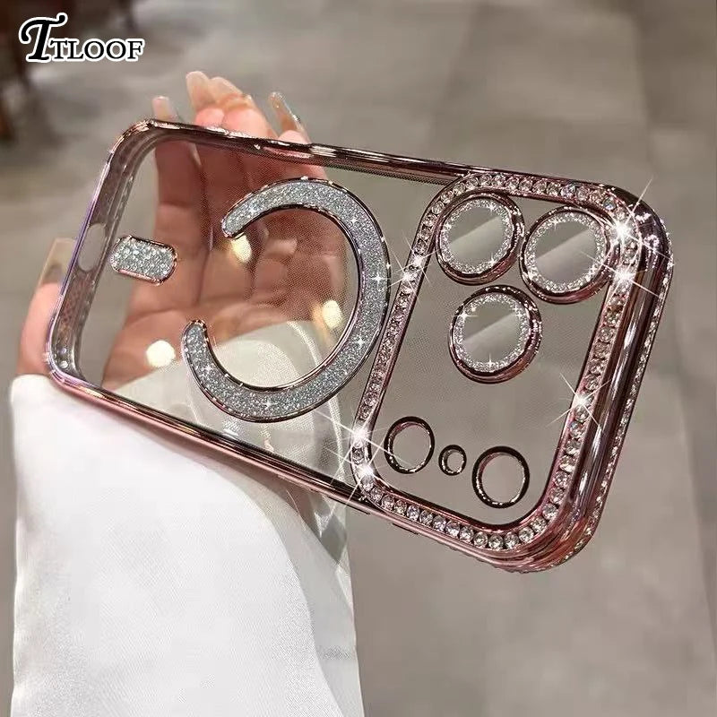 Glitzer Diamant Hülle mit MagSafe für iPhone 17