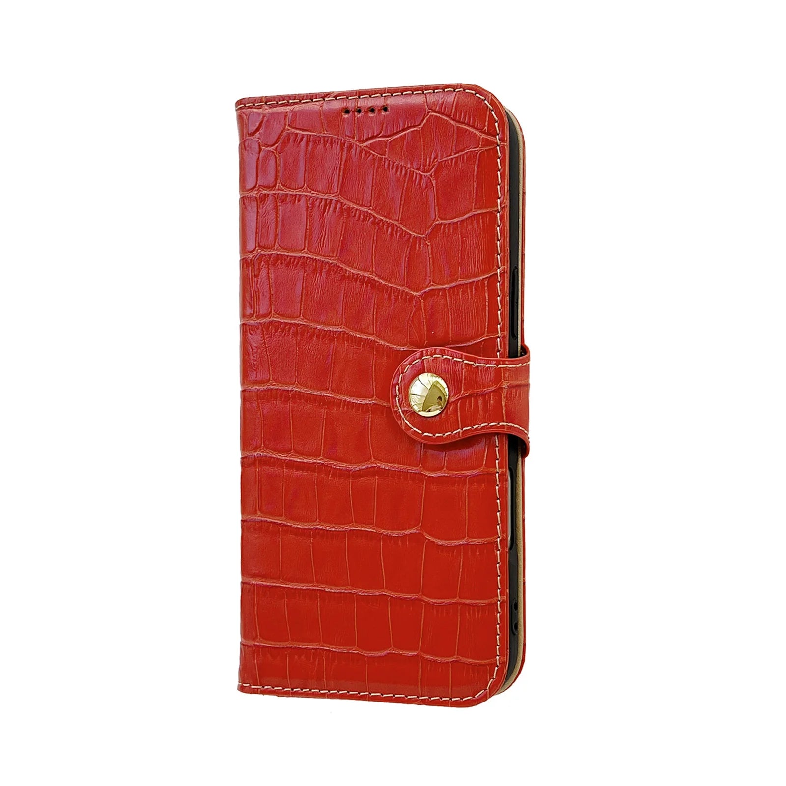 Echtleder Wallet-Hülle Krokodilleder für iPhone 17