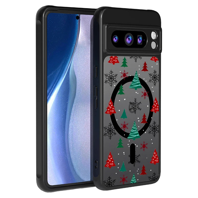 Weihnachtliche TPU-Handyhülle mit Schneemann und Tannenbaum