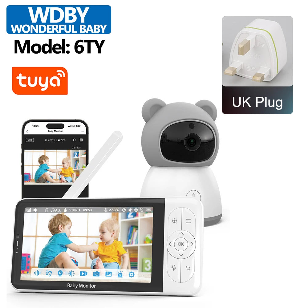 1080P Babyphone mit 5 Zoll Display und Temperatur