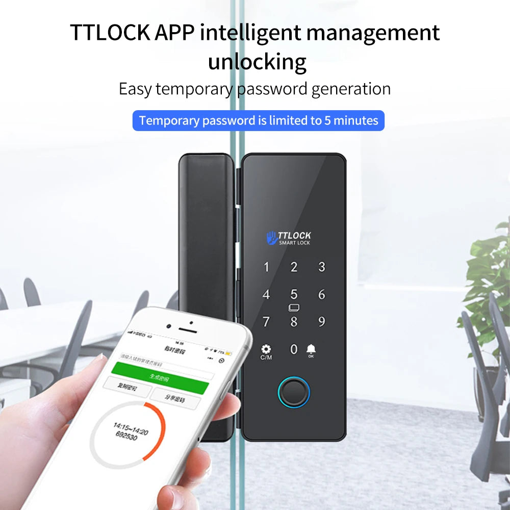 Smart Glas Türschloss mit TTLock App & G2 Gateway