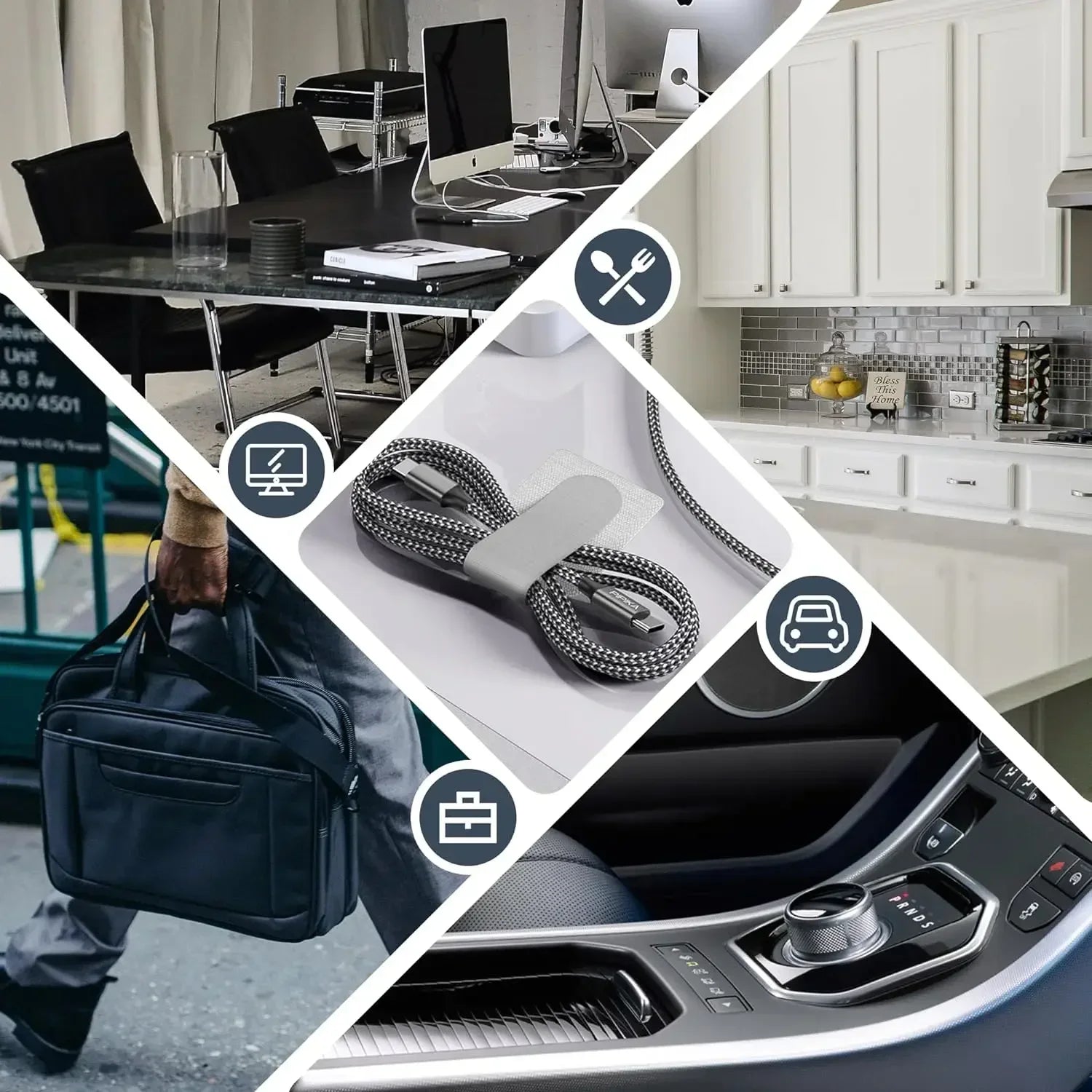 Wiederverwendbare Kabelbinder Selbstklebend Organizer