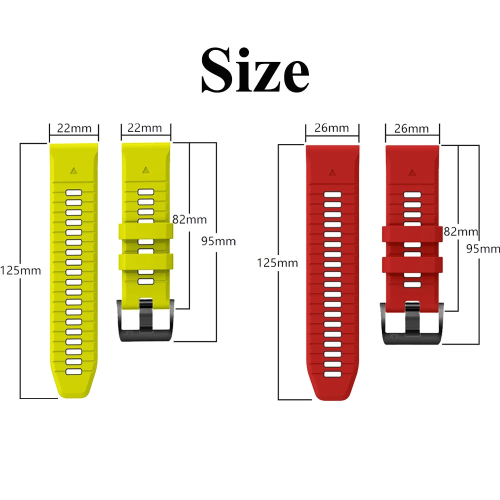 QuickFit 22/26mm Silikonarmband für Garmin MARQ