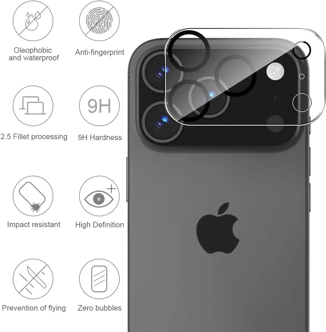 HD Kamera Schutzglas für iPhone 17 Pro