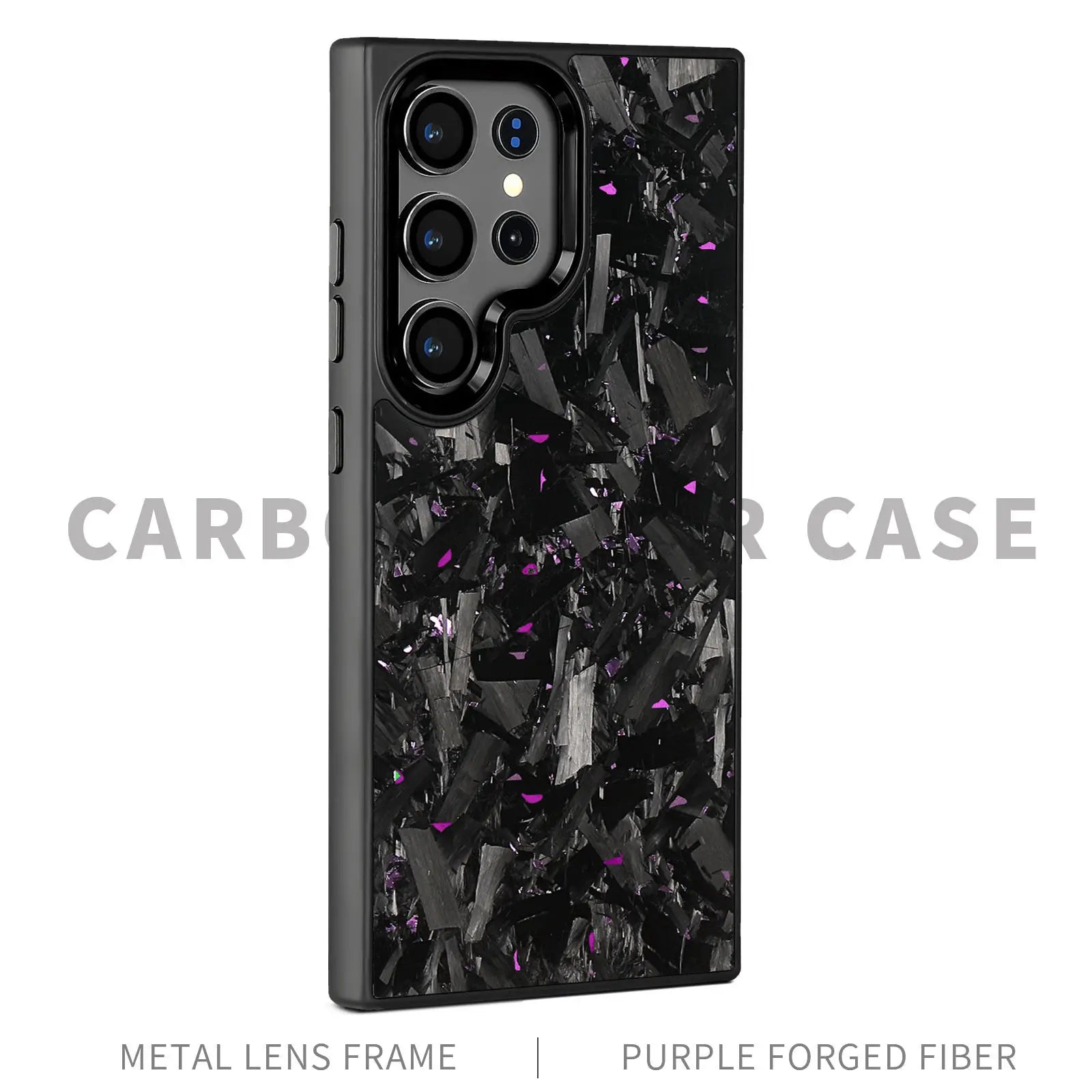 Glänzende Kohlefaser Hülle für Galaxy S25 Ultra