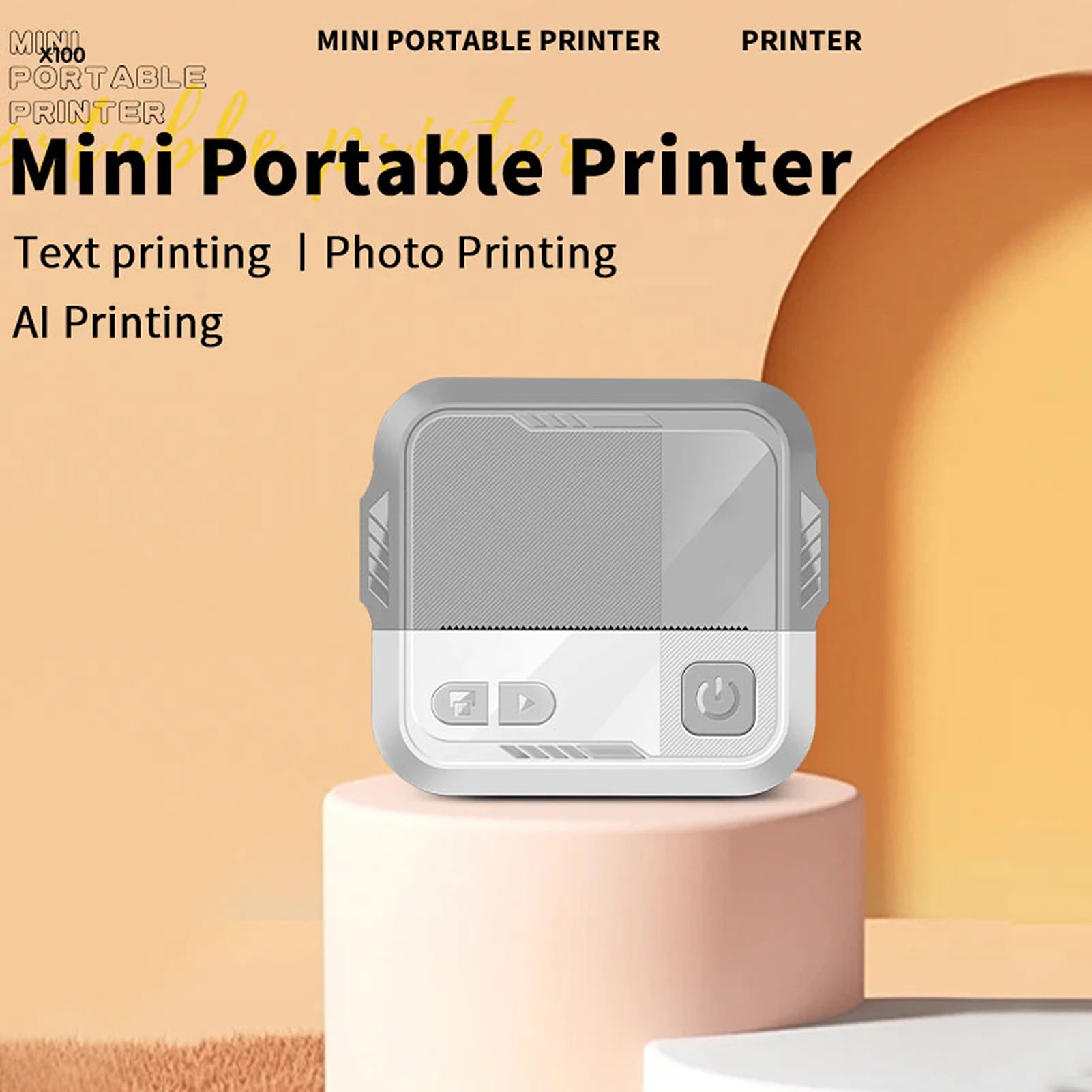 Mobiler Mini-Thermodrucker mit Bluetooth & Etiketten