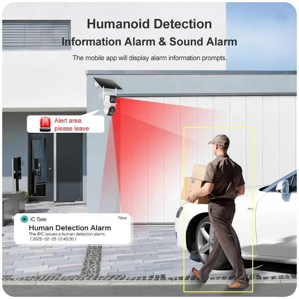 4K 4G WiFi Solar Camera with 10X Zoom and Auto Tracking