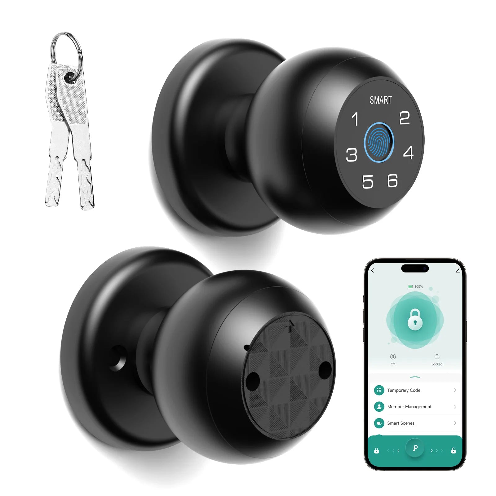 Smartes Fingerabdruck Türschloss mit App & Code