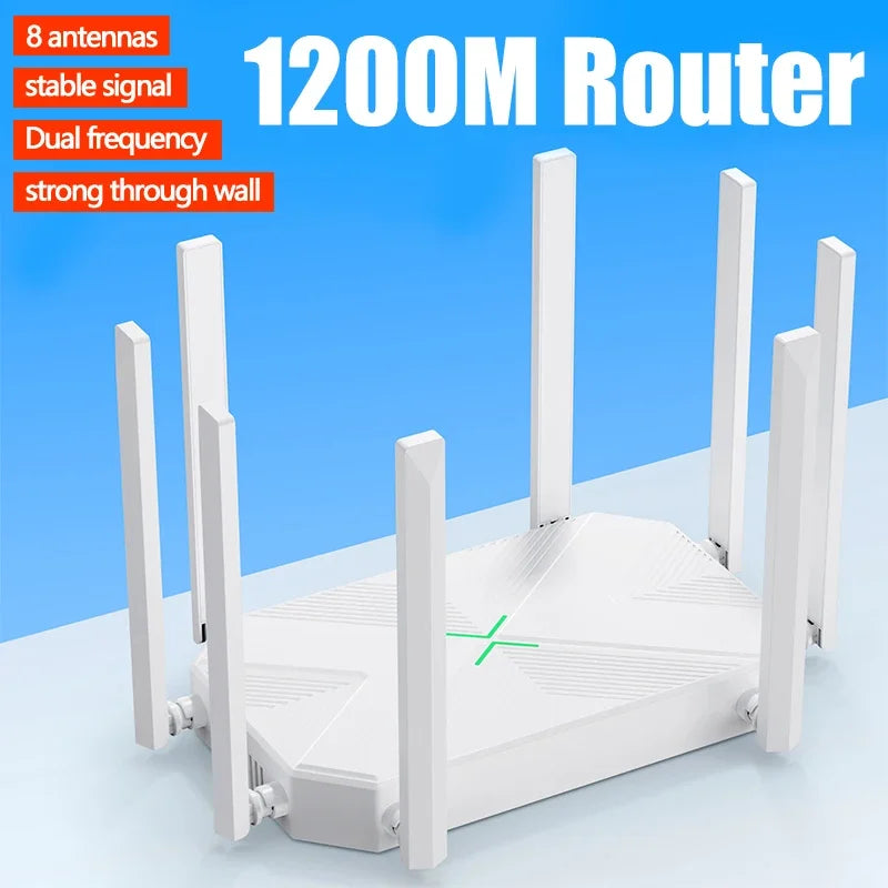 1200 Mbit/s WLAN Repeater mit 8 Antennen & Firewall