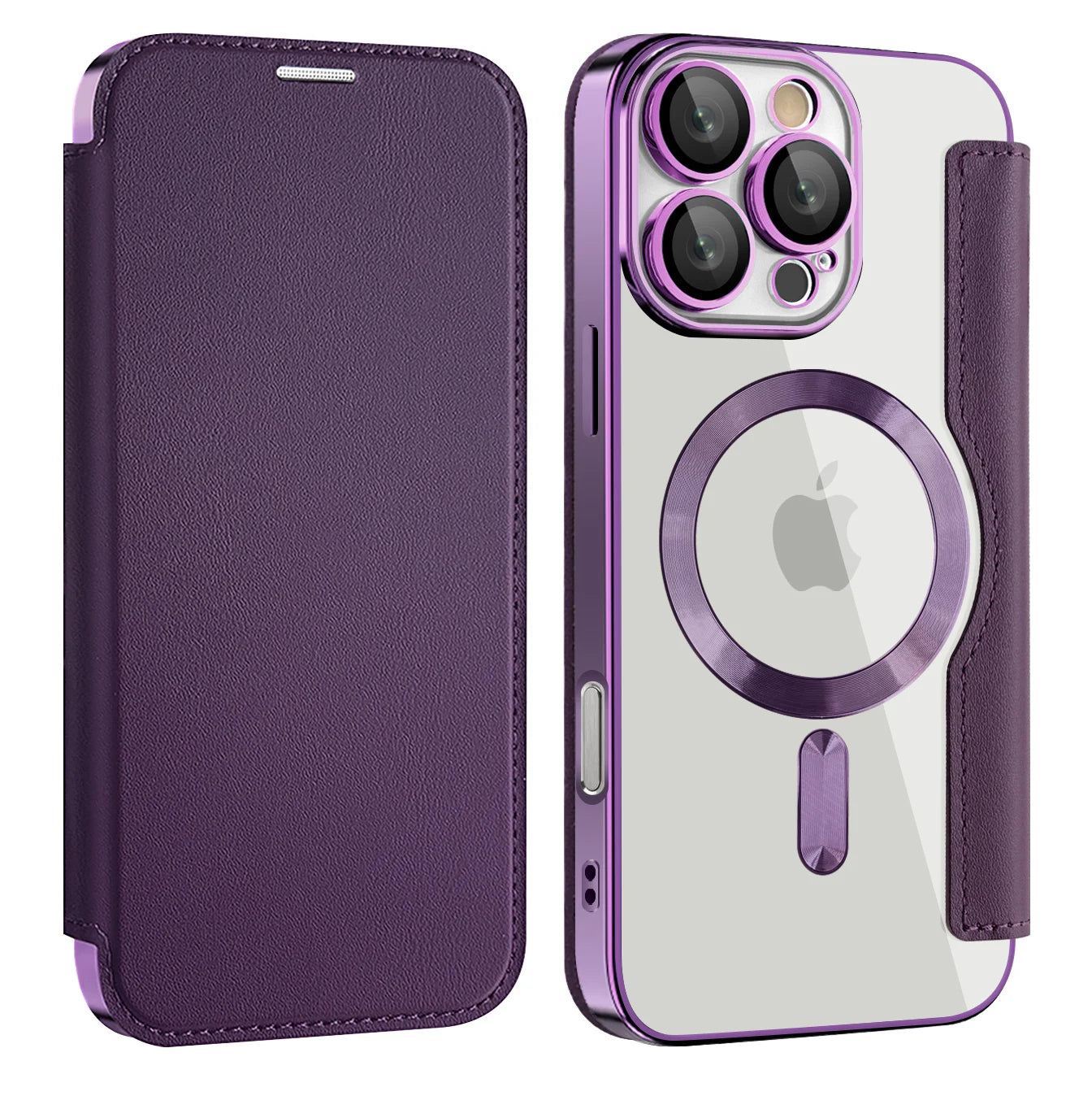 Magnetisches Leder Flip Case für iPhone 17 Pro Max