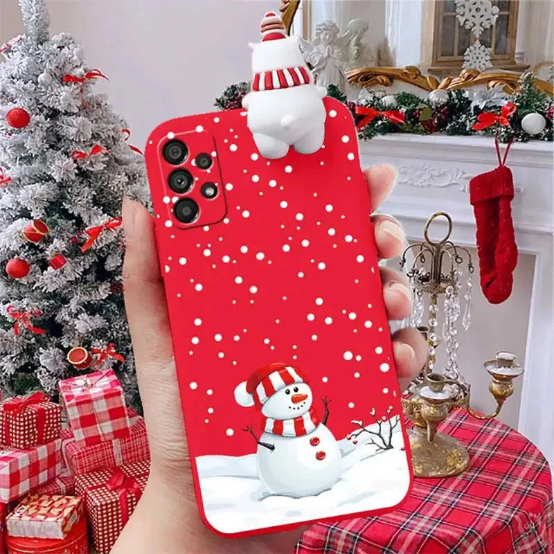 3D Bär Santa Weihnachts Handyhülle für Samsung S25