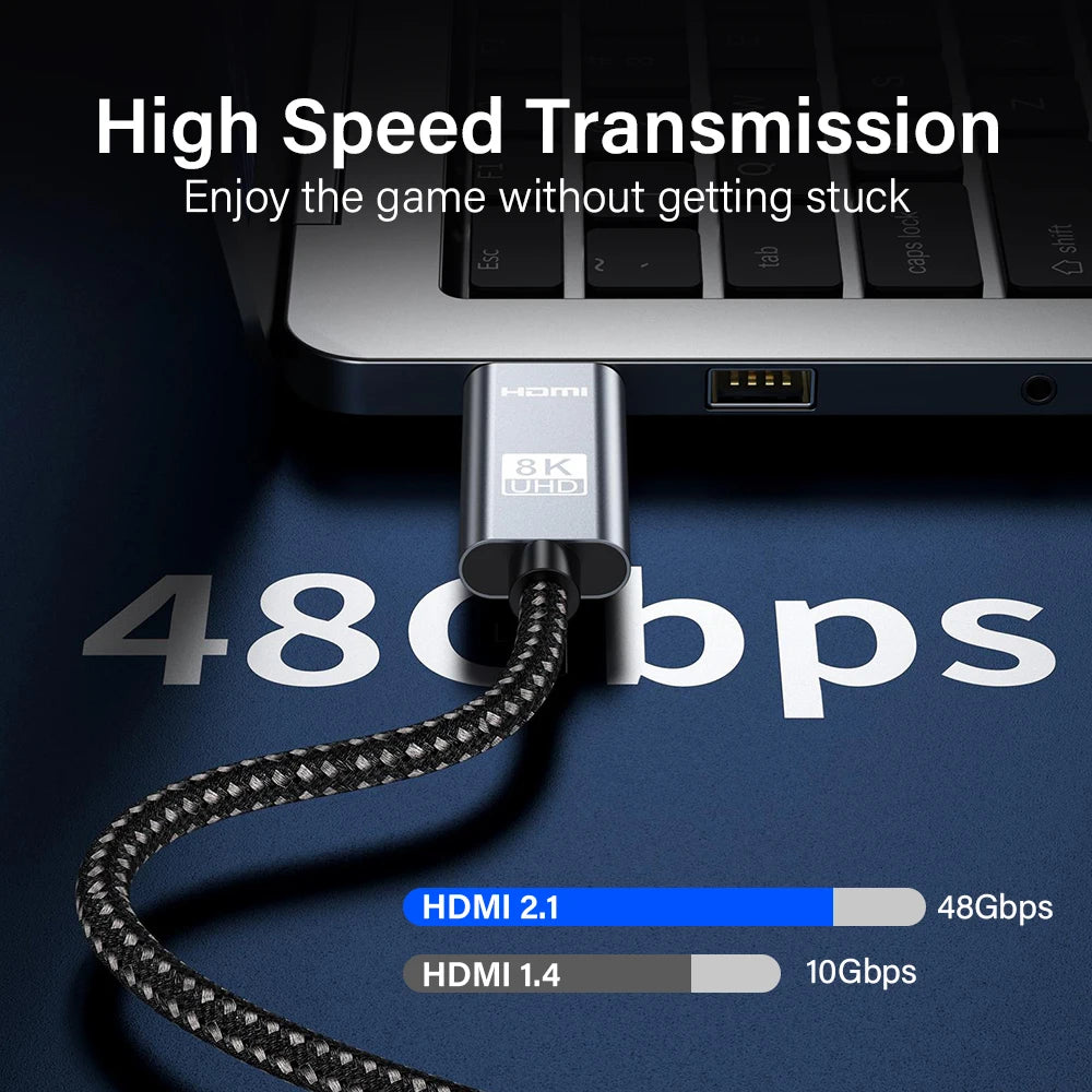 8K HDMI 2.1 Kabel 48Gbps 4K120Hz Ultra High Speed