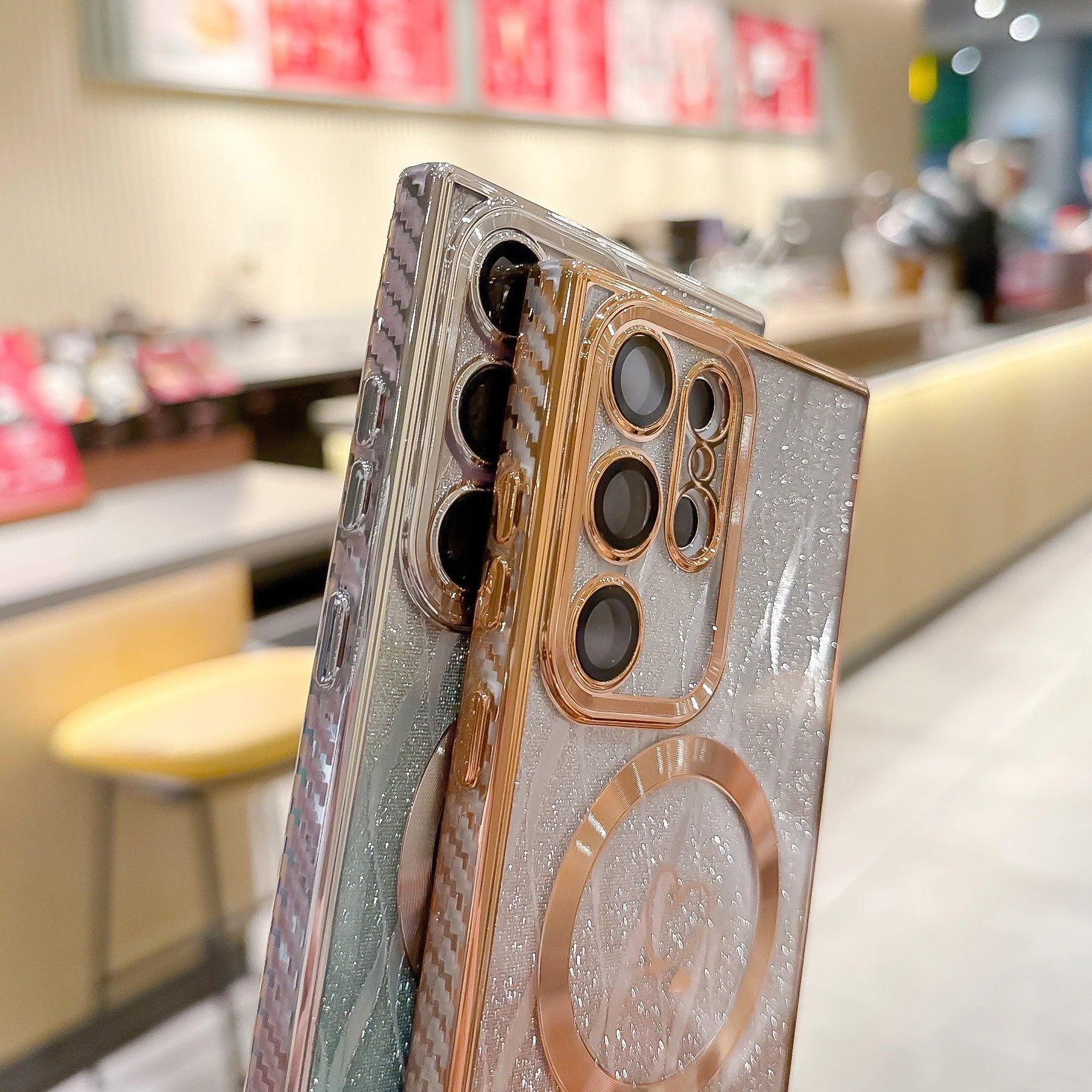 Herz Glitzer Kristall Armband Hülle für Samsung S25 Ultra