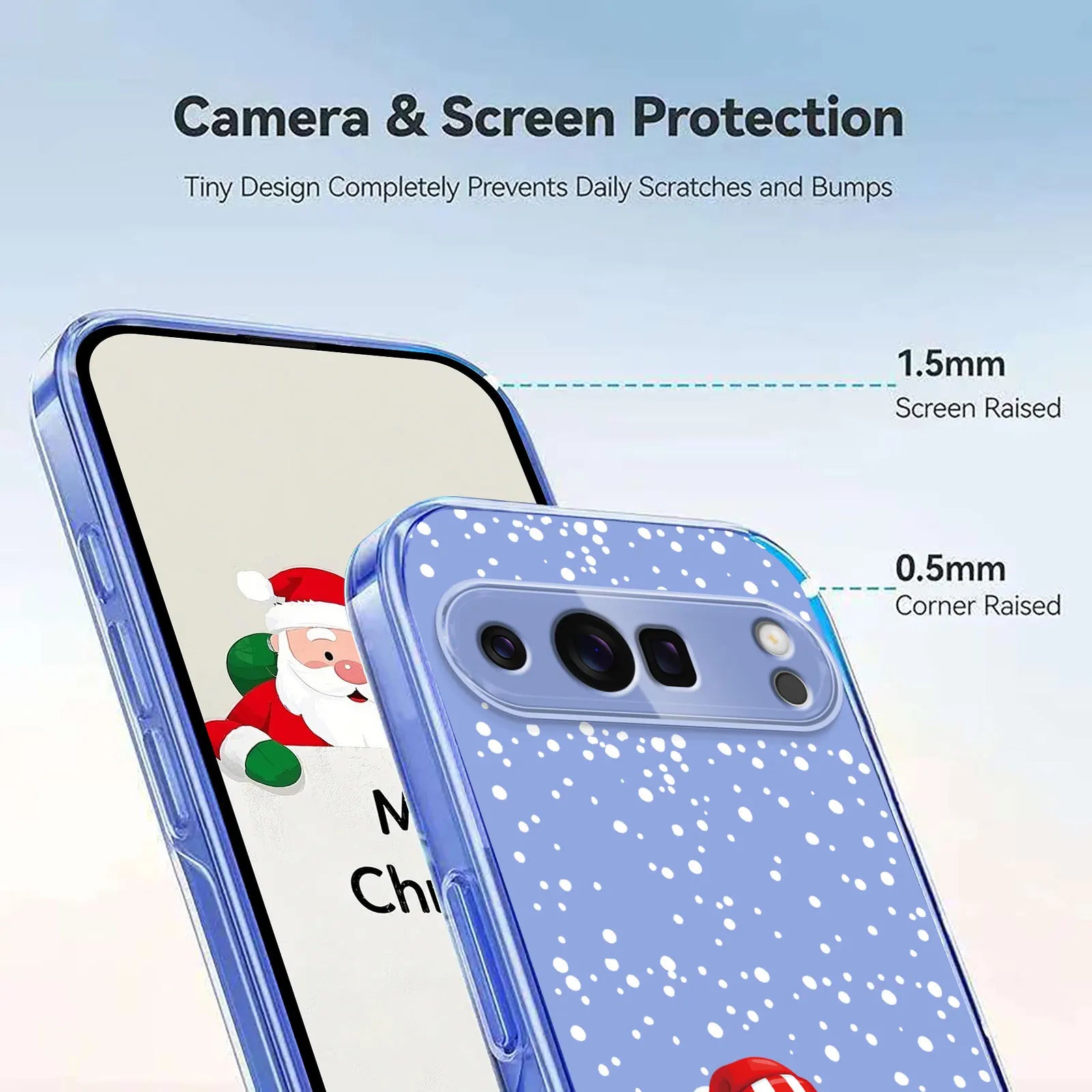 Weihnachtshülle mit Rentier und Schneemann für Google Pixel 10 9 8