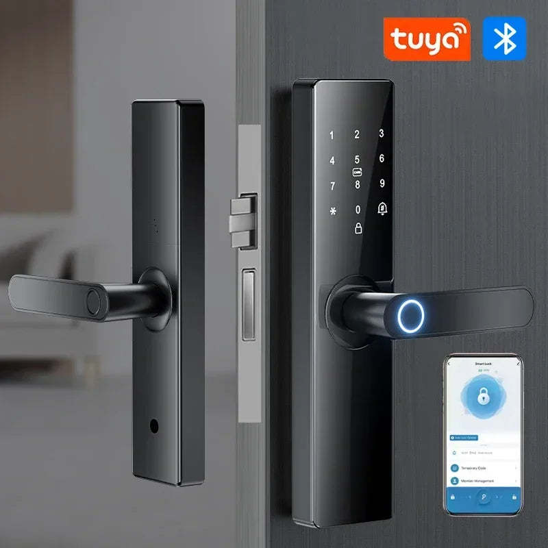 Smarte Fingerprint Türschloss mit App & Notladung