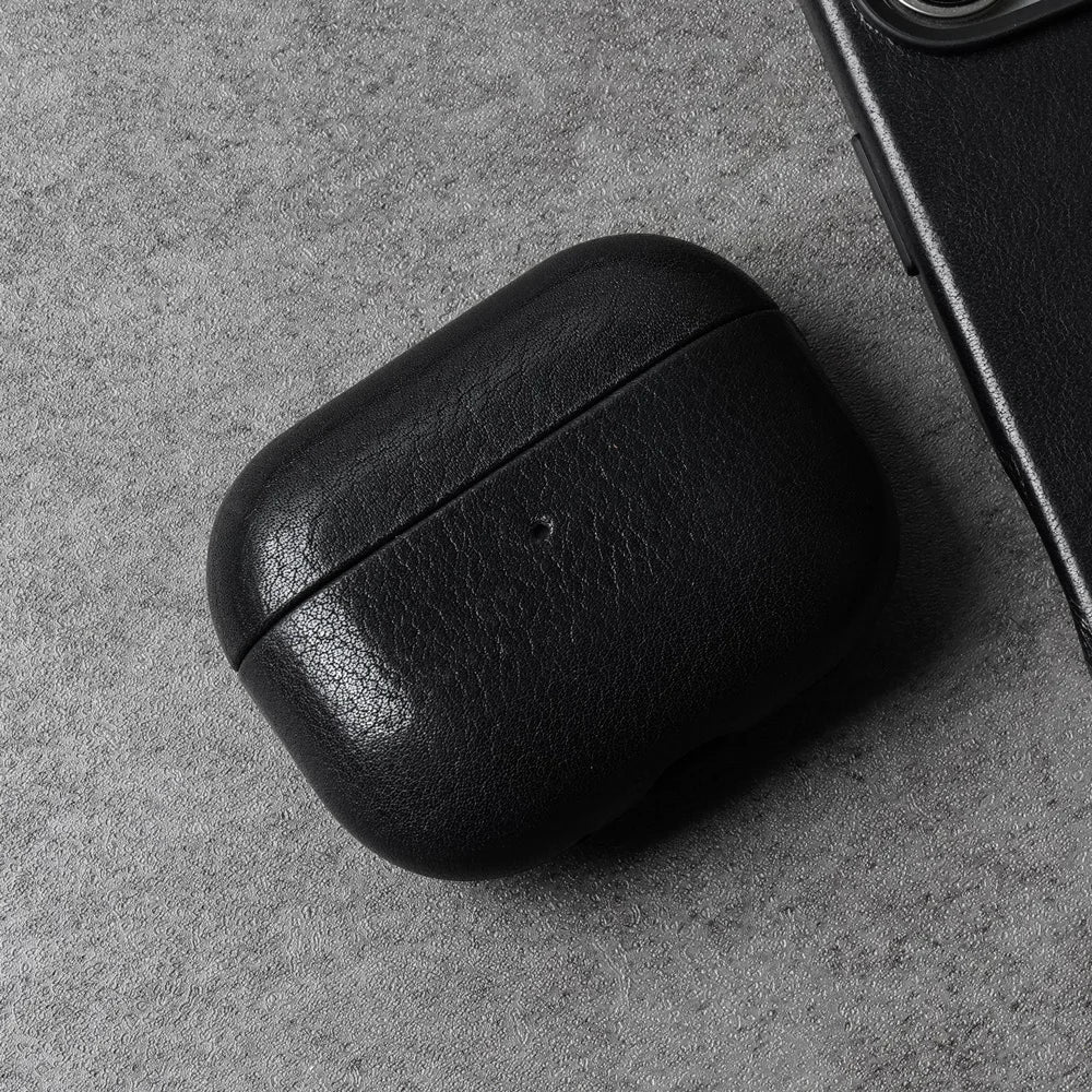 Echtleder‑Schutzhülle für AirPods Pro 3 mit Litschi‑Muster
