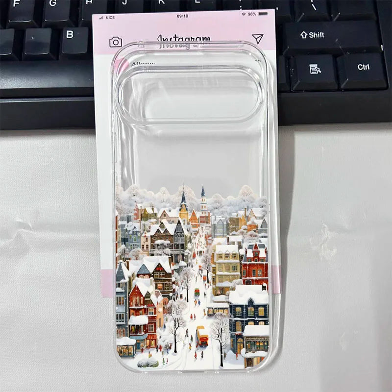 Cute winter phone case with Christmas motif for Google Pixel