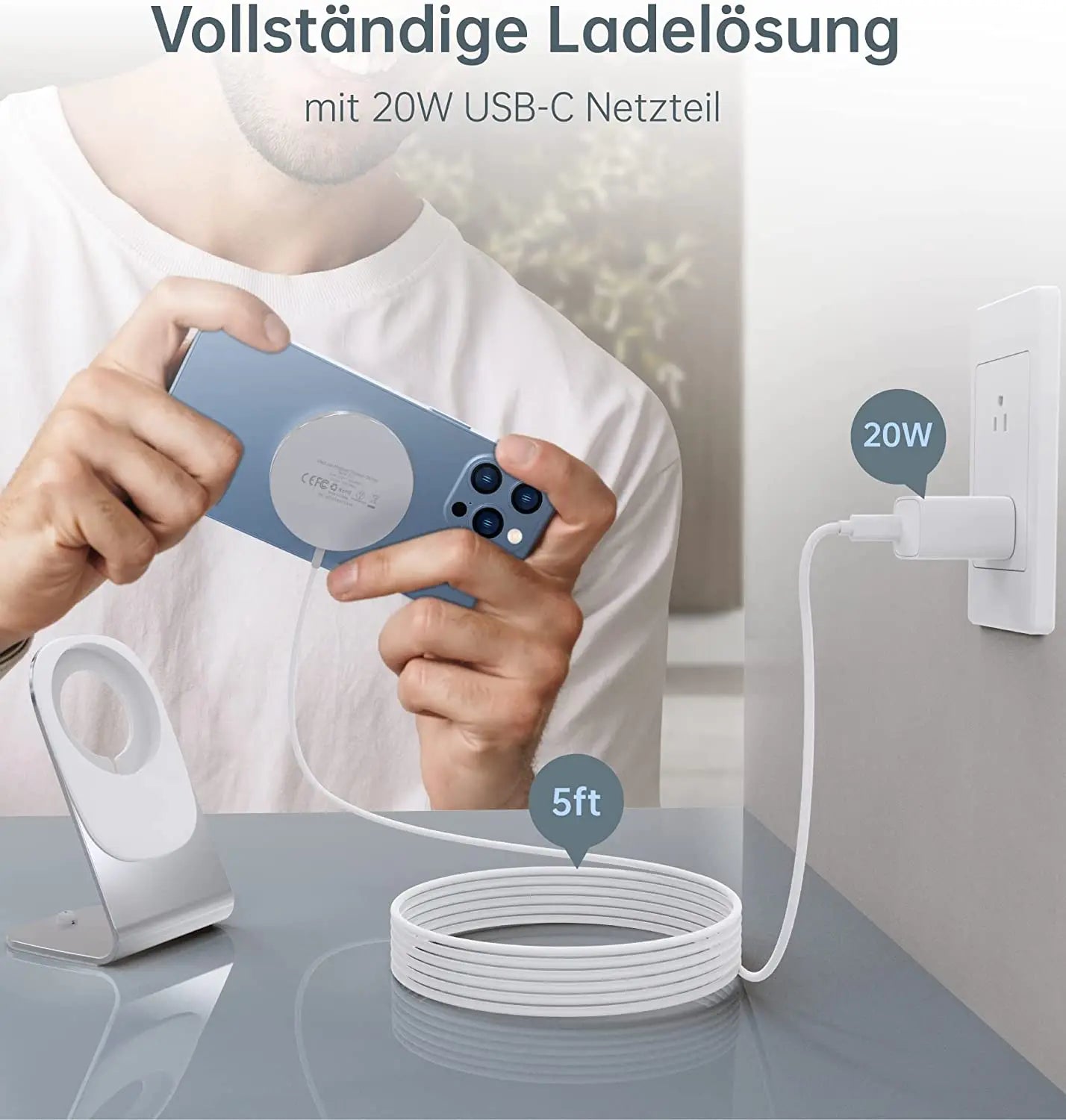 Magnetisches 15W Schnelllade-Standgerät für iPhone