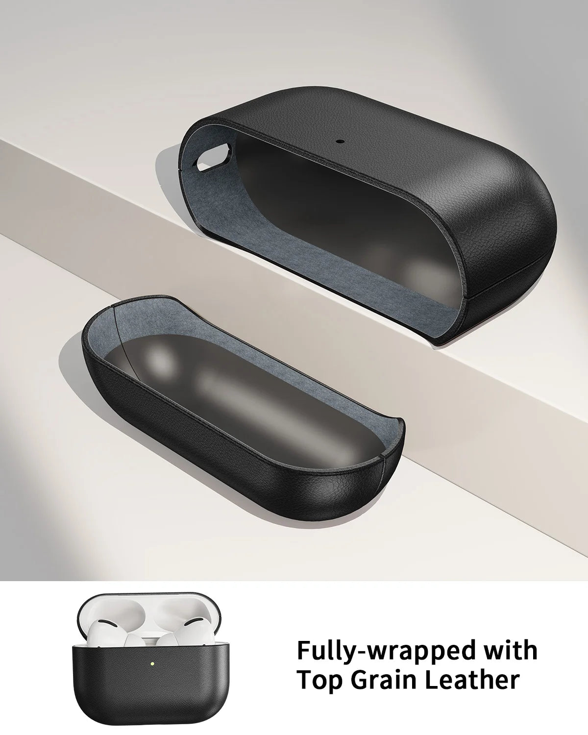 Echtleder‑Schutzhülle für AirPods Pro 3 Stoßfest