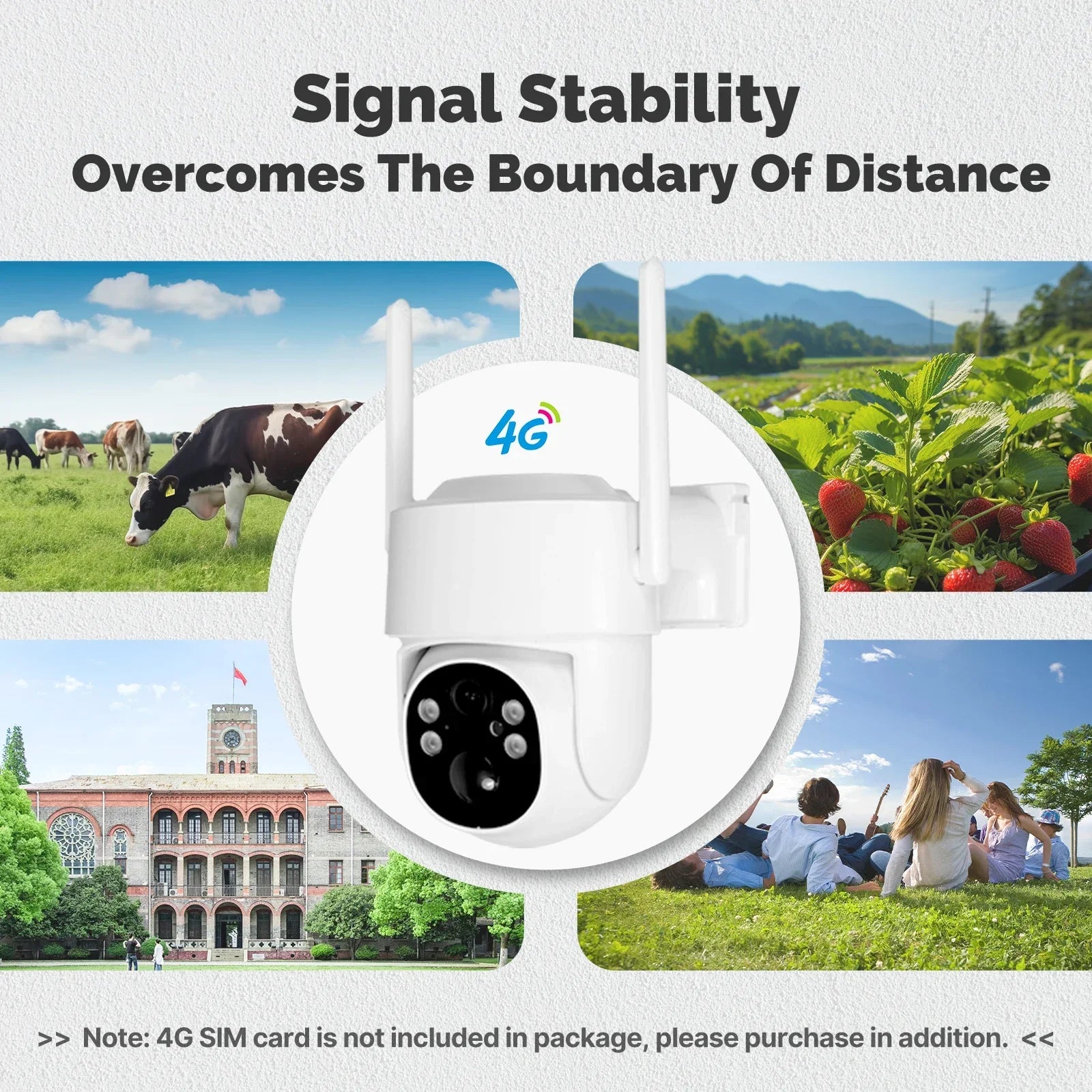 4MP Solar Überwachungskamera mit 4G WiFi & Farb-Nachtsicht